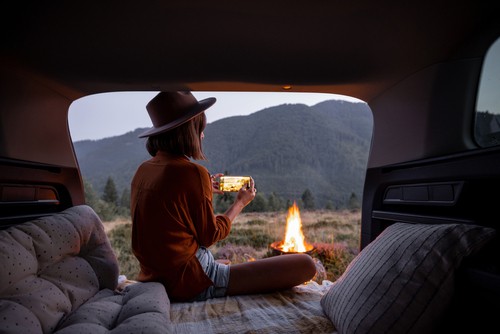 truck bed camping